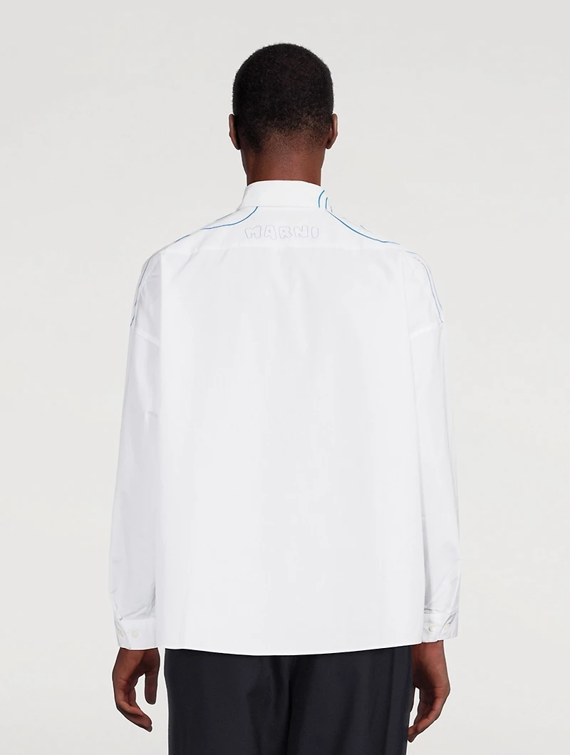 Long-Sleeve Shirt With Flower Motif