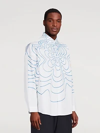 Long-Sleeve Shirt With Flower Motif