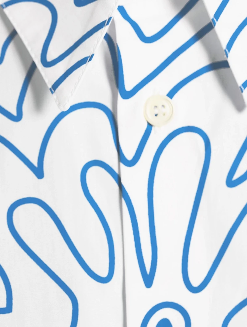 Long-Sleeve Shirt With Flower Motif