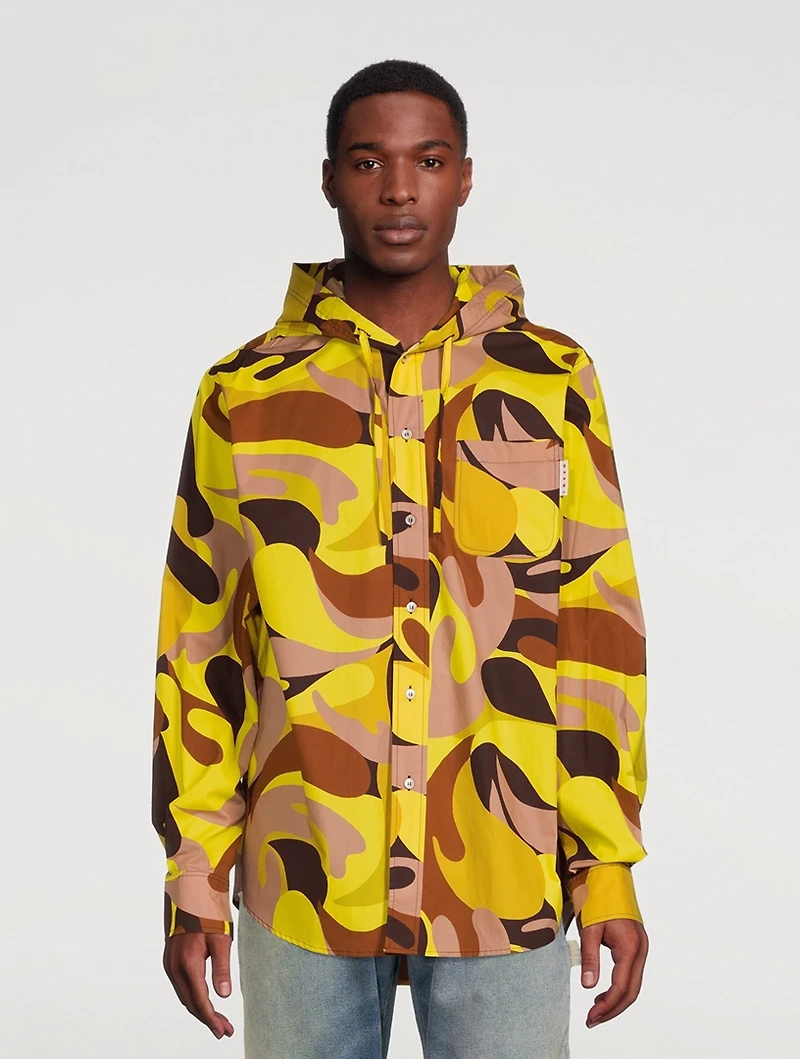 Cotton Shirt With Hood