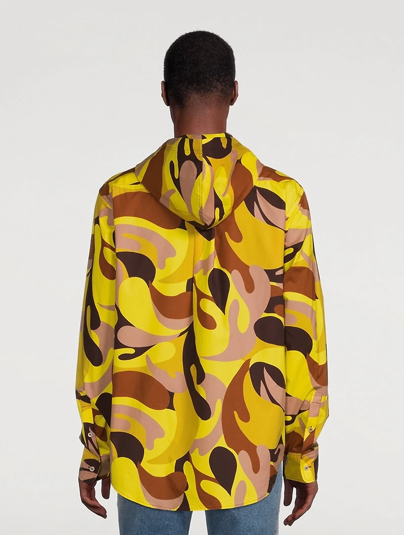 Cotton Shirt With Hood