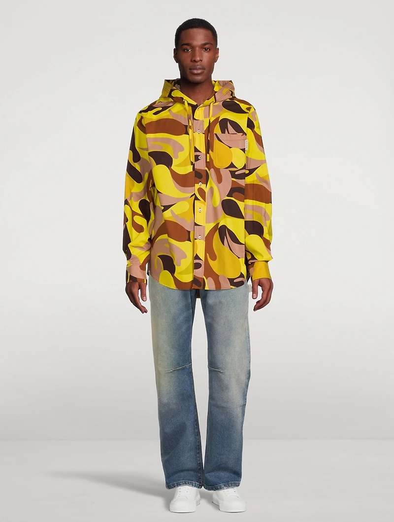 Cotton Shirt With Hood