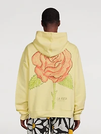 Embroidered Hoodie La Rosa Print