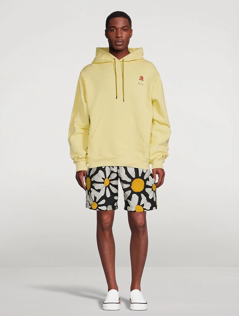 Embroidered Hoodie La Rosa Print