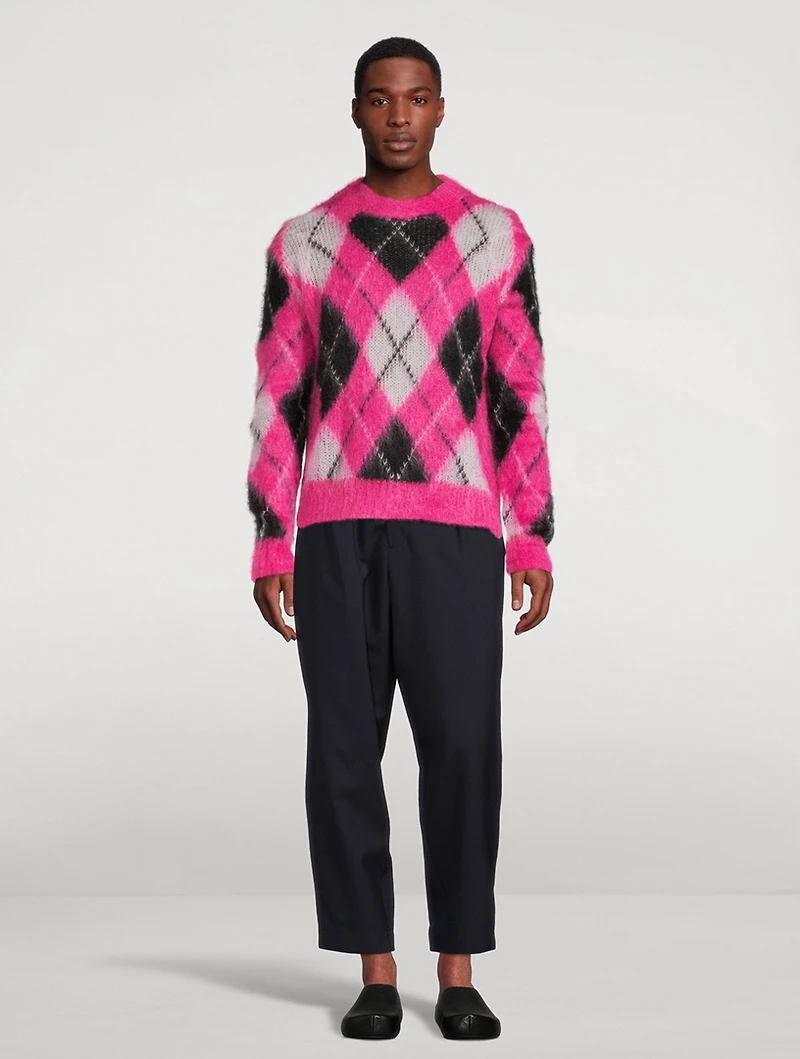 Mohair Argyle Sweater