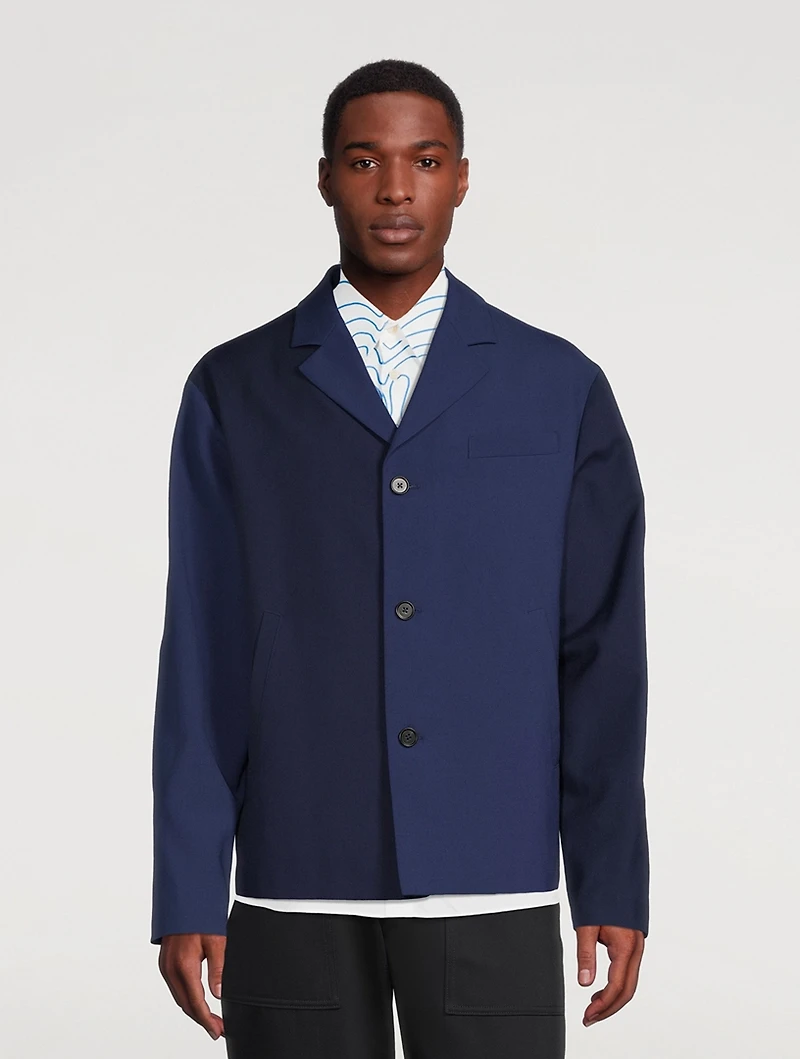 Two-Tone Lapel Shirt