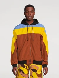Colour Windbreaker Jacket With Hood