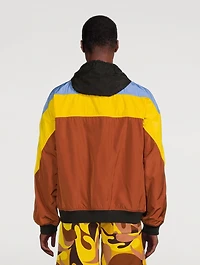 Colour Windbreaker Jacket With Hood