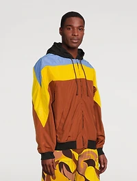 Colour Windbreaker Jacket With Hood