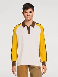 Cotton Colourblock Polo Shirt
