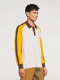 Cotton Colourblock Polo Shirt