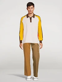 Cotton Colourblock Polo Shirt