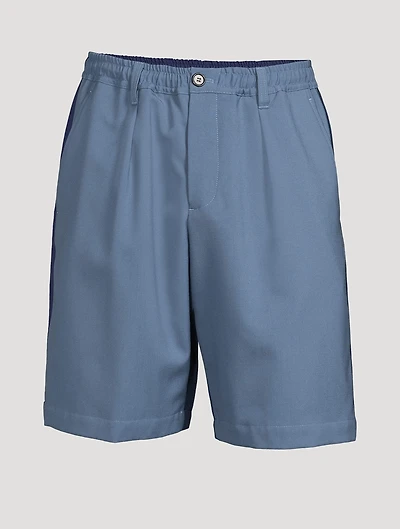 Wool Colourblock Bermuda Shorts