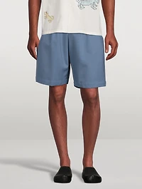 Wool Colourblock Bermuda Shorts