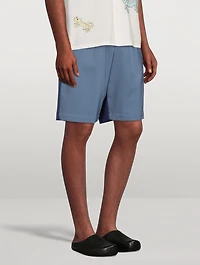 Wool Colourblock Bermuda Shorts