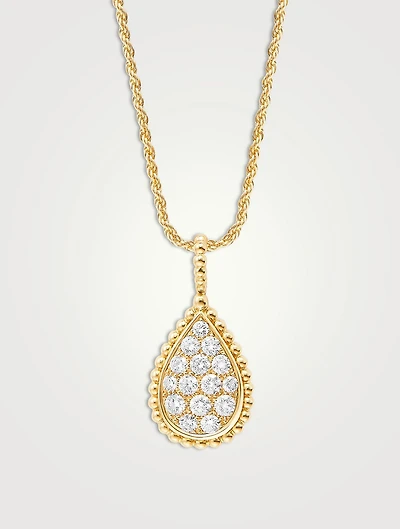 Medium Serpent Bohème Gold Pendant Necklace With Diamonds