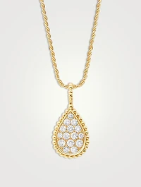 Medium Serpent Bohème Gold Pendant Necklace With Diamonds