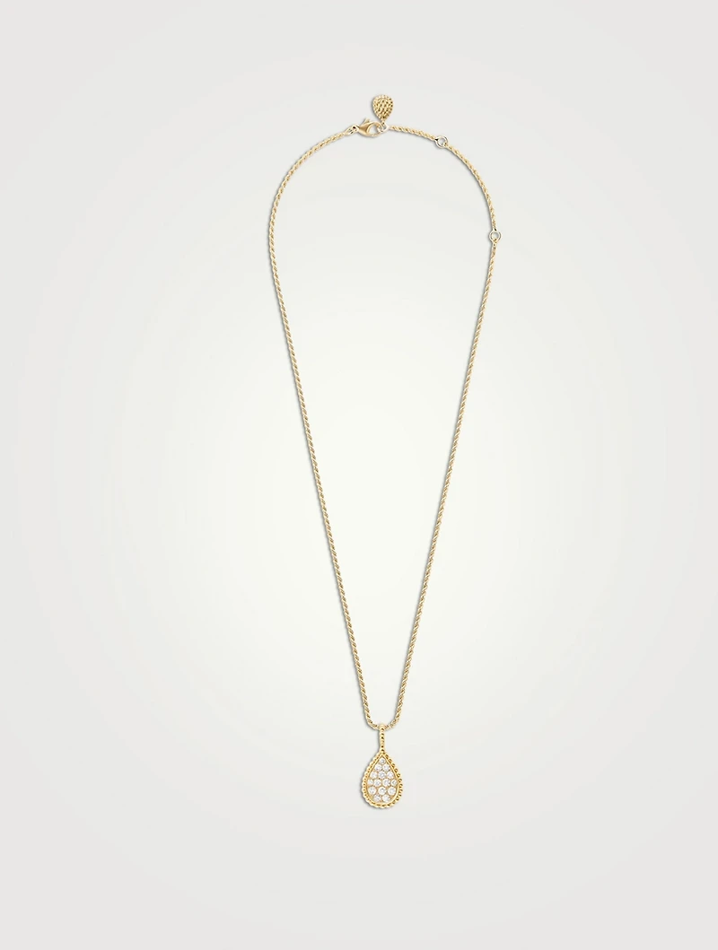 Medium Serpent Bohème Gold Pendant Necklace With Diamonds