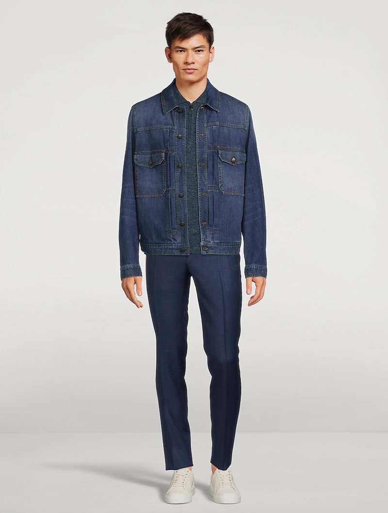 Cotton Stretch Denim Jacket