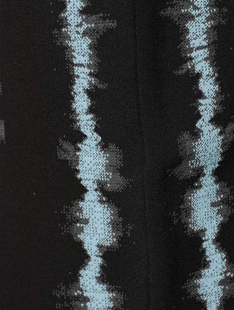 Brooklyn Wavy Asymmetric Dress Tie Dye Print
