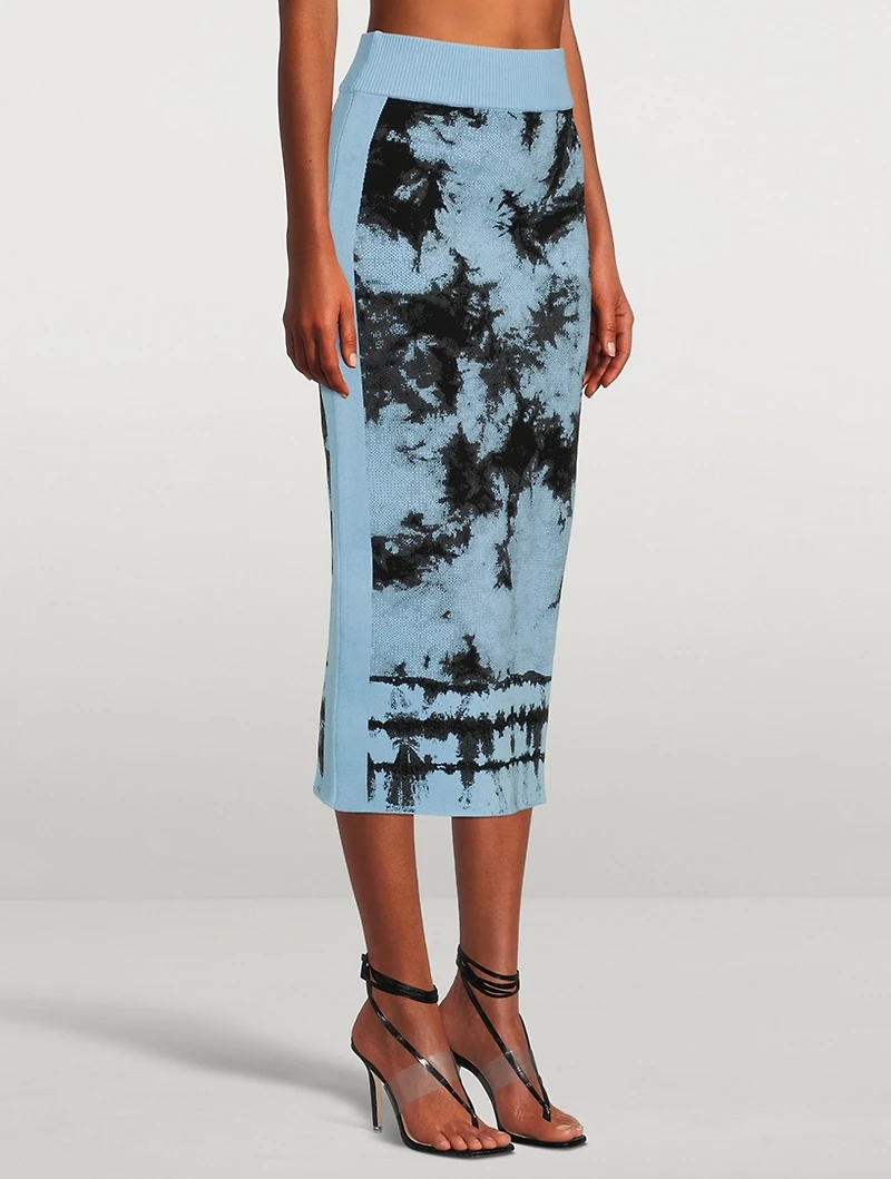 Reese Eco Midi Skirt Tie-Dye Print