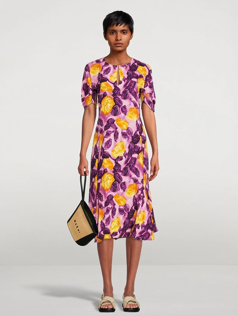 Midi Dress Morning Blossom Print