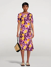 Midi Dress Morning Blossom Print