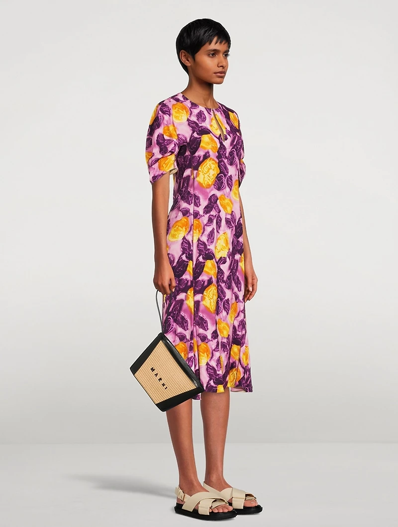 Midi Dress Morning Blossom Print