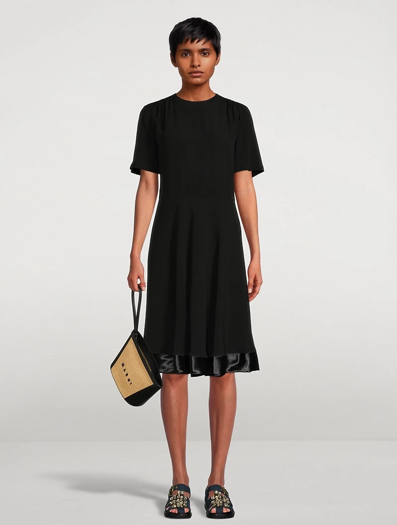Crepe Midi Dress
