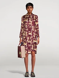 Silk Shirt Dress Lunar New Year Tiger Print