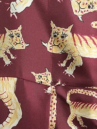 Silk Shirt Dress Lunar New Year Tiger Print
