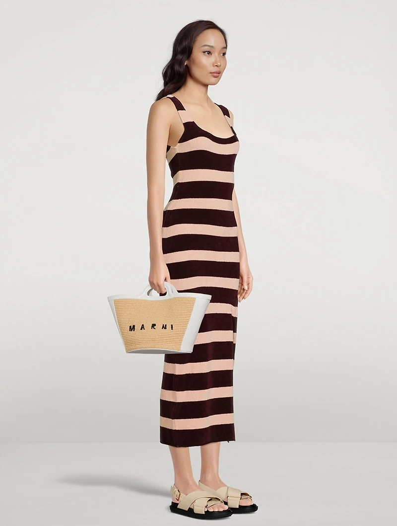 Striped Knit Midi Dress