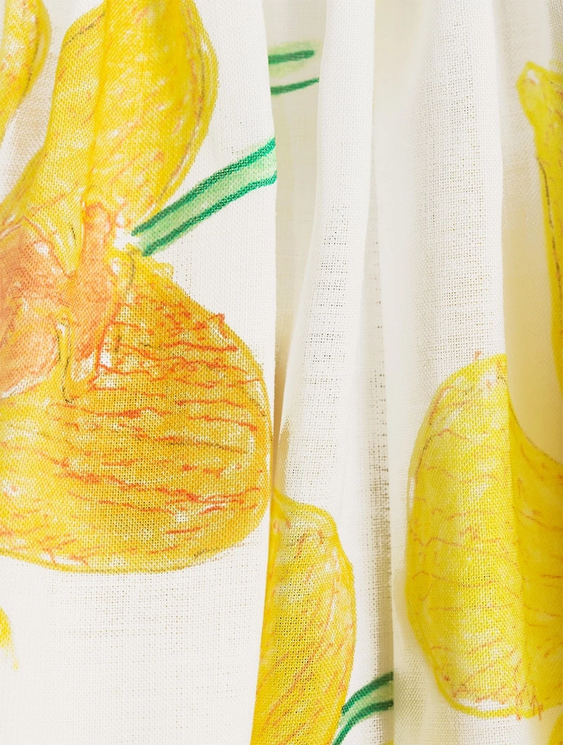 Ramie Blouse Orchids Print