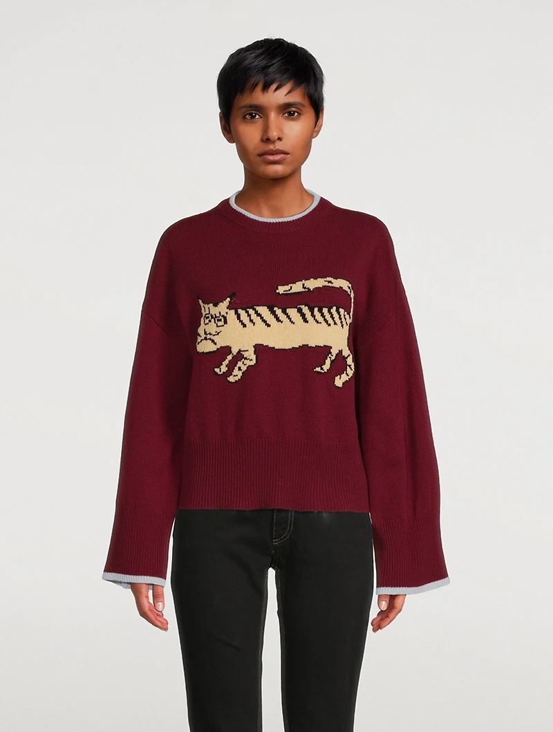 Tiger Intarsia Sweater