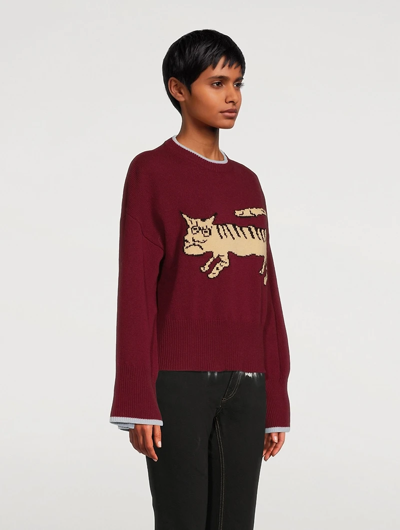 Tiger Intarsia Sweater