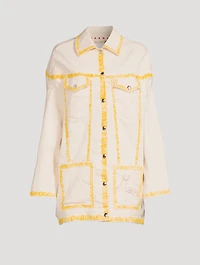 Denim Jacket With Painted Edges