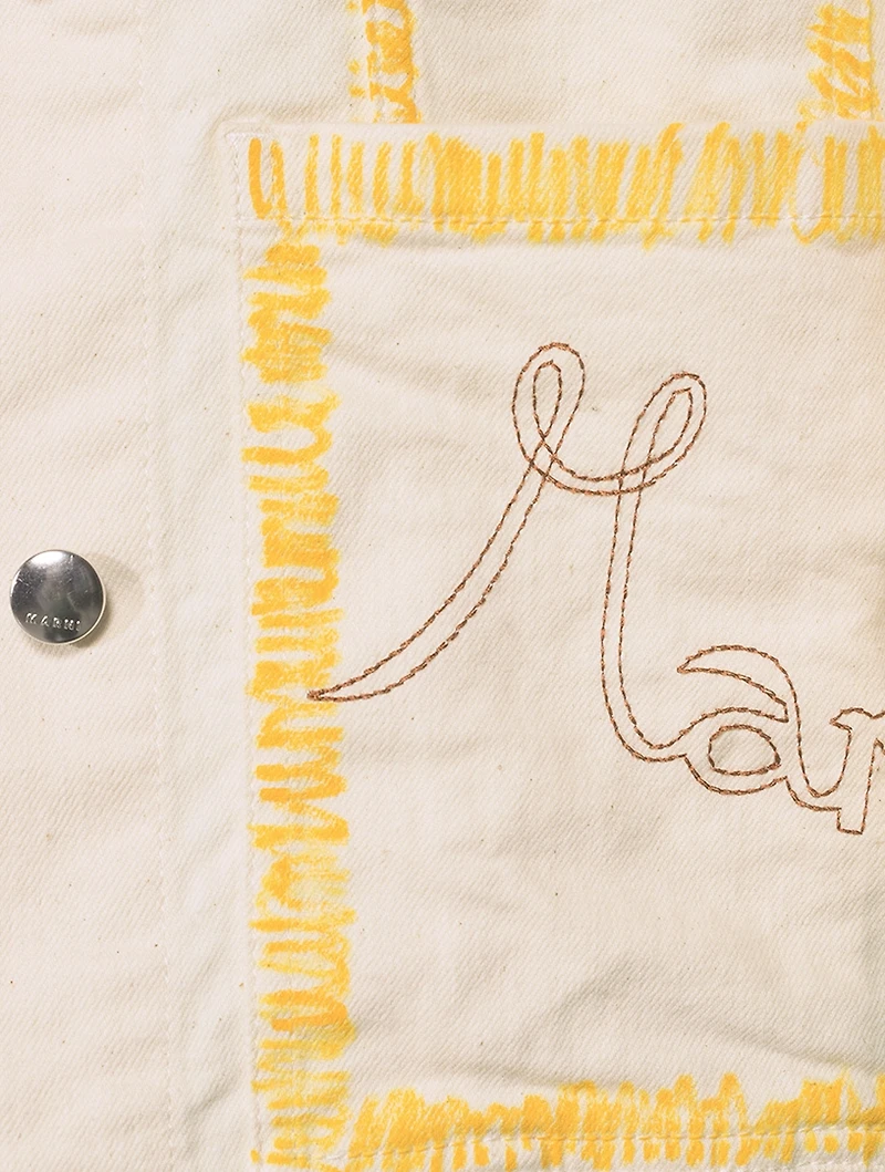 Denim Jacket With Painted Edges