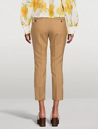 Tropical Wool Straight-Leg Trousers