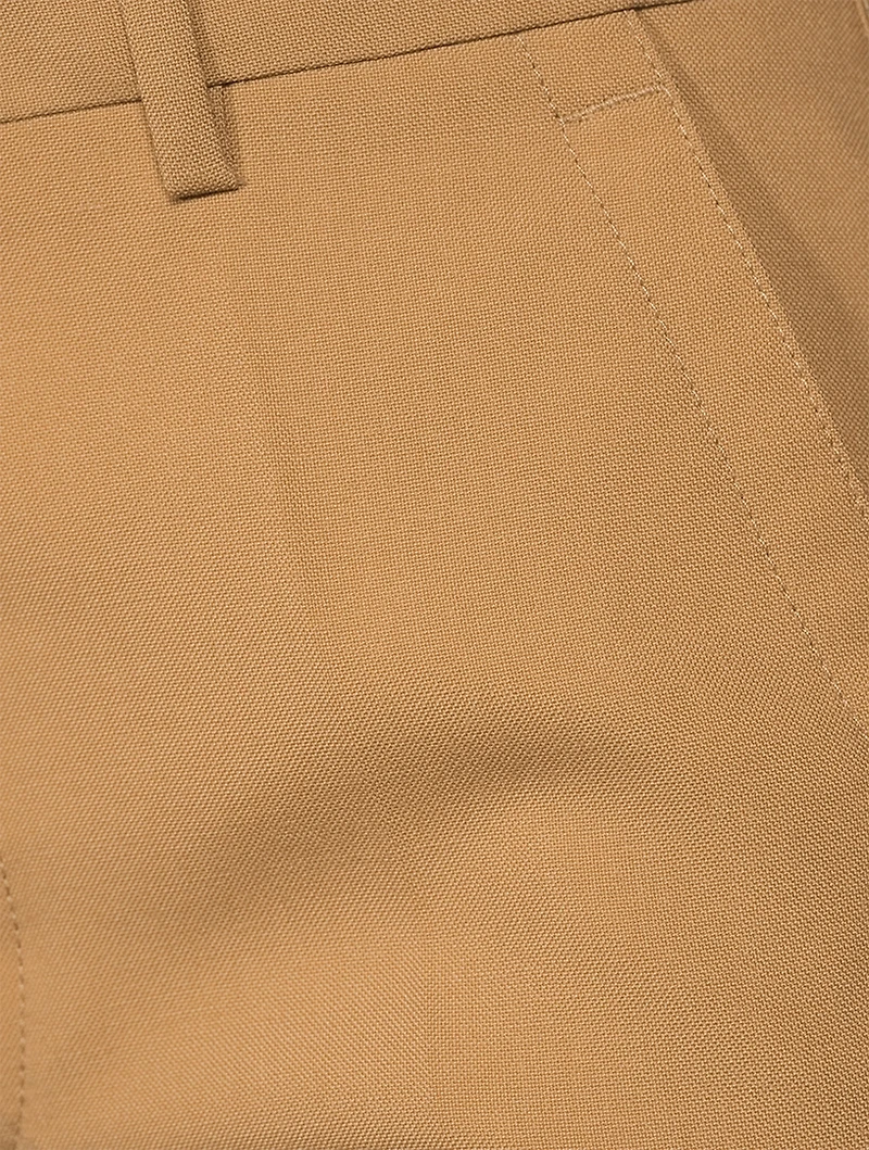 Tropical Wool Straight-Leg Trousers