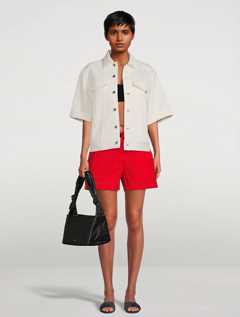 Cotton Canvas Shorts