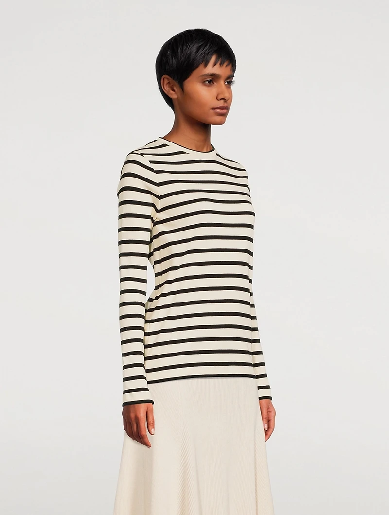 Long-Sleeve T-Shirt Stripe Print