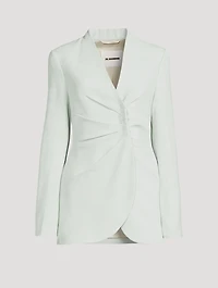 Ruched Jacket With Brooch