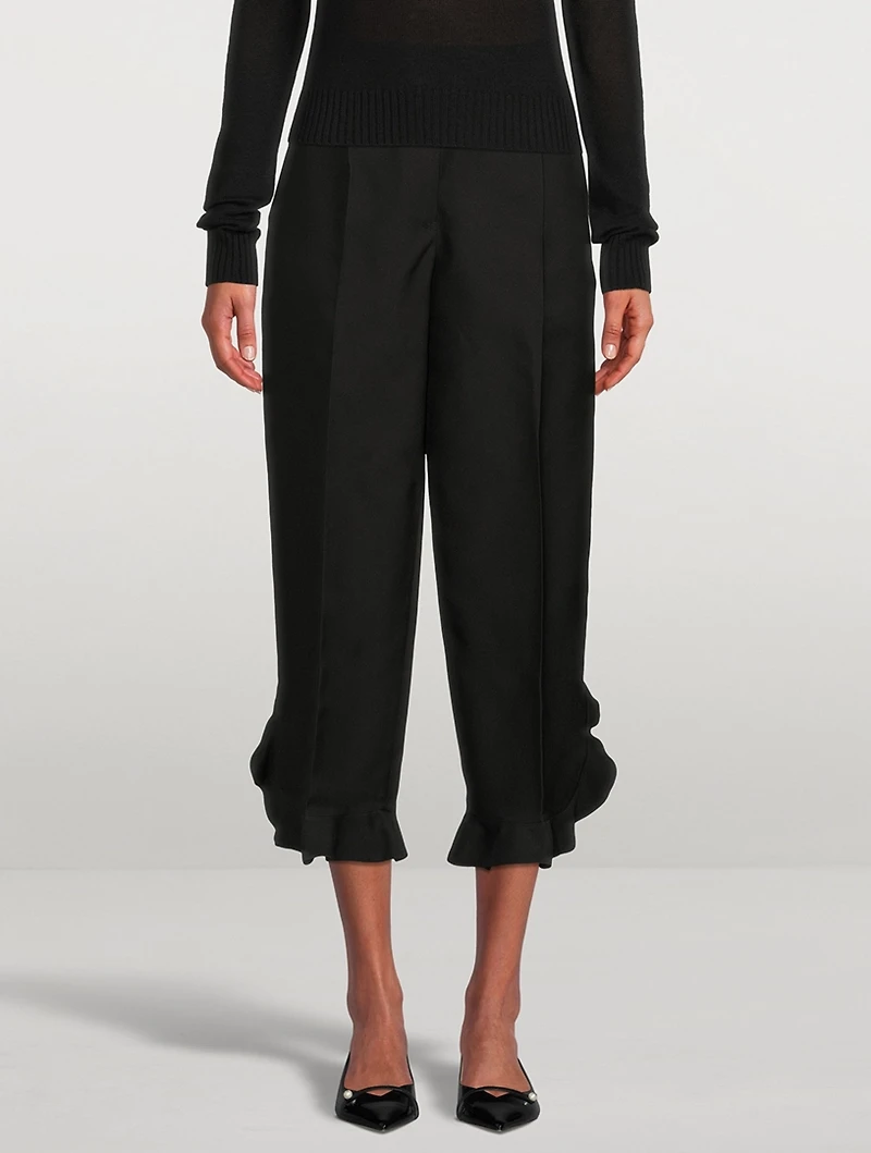 Ruffle-Trimmed Trousers
