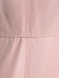 Flounce-Sleeve Cotton Midi Dress