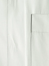 Flounce-Hem Cotton Shirt