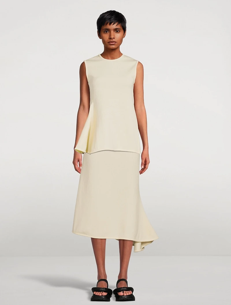 Asymmetric Midi Skirt