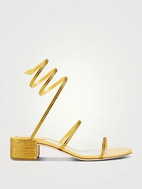 Cleo Crystal Satin Sandals
