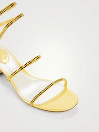 Cleo Crystal Satin Sandals