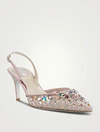 Cinderella Crystal Lace Slingback Pumps