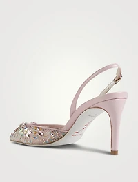 Cinderella Crystal Lace Slingback Pumps